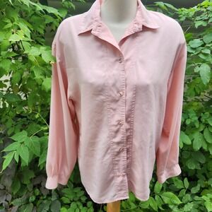 Beechers Brook Deborah Morley Pink Button Down‎ Long Sleeve Shirt